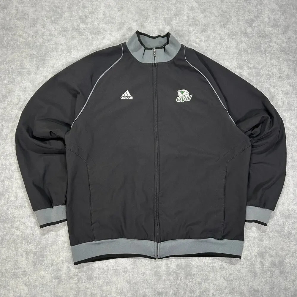Adidas UVU Utah Valley Fleece Lined Soft Shell Jacket Men's Large Black